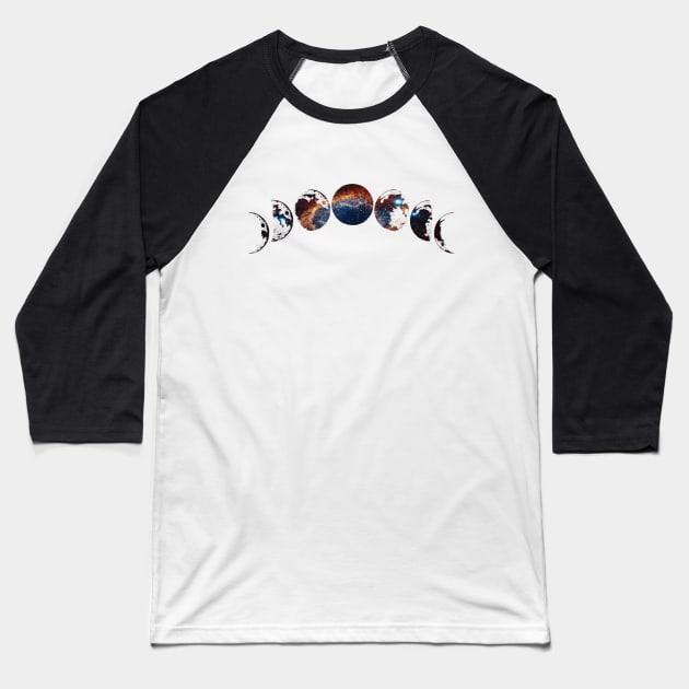 Moon Phases Baseball T-Shirt by ArtNimexion